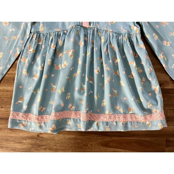 Matilda Jane Choose Your Own Path Entomology Blue Long Sleeve Rayon Top 10 - Picture 5 of 9